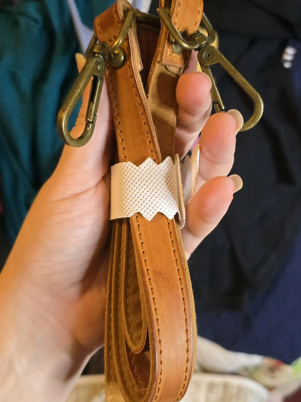 Free People Large Cream Vegan Leather Shoulder Bag with Crossbody Strap